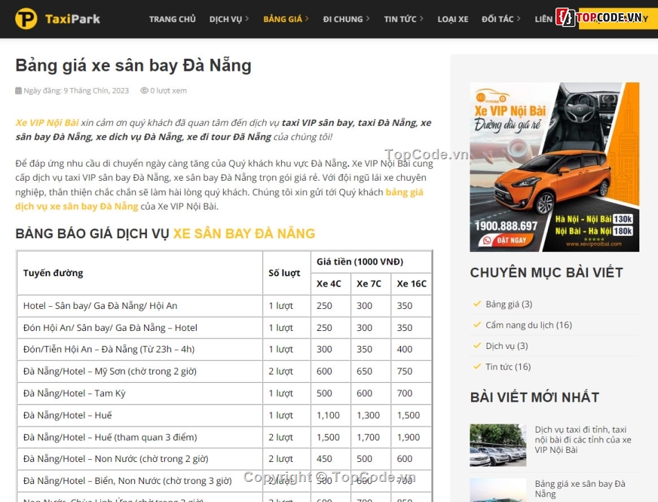 Sharecode thuê xe taxi chuẩn SEO,Sharecode taxi,code taxi cực đẹp,code web thuê xe taxi